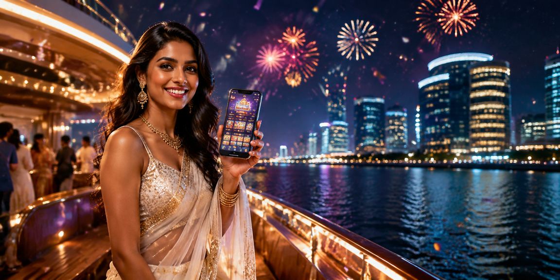 Young woman playing live casino games on her phone in India
